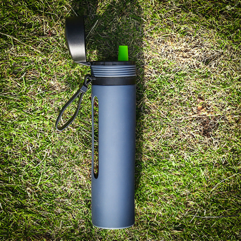 エコフレンドリー 580mL シリコンスポーツドリンク 折りたたみ式ウォーターボトル