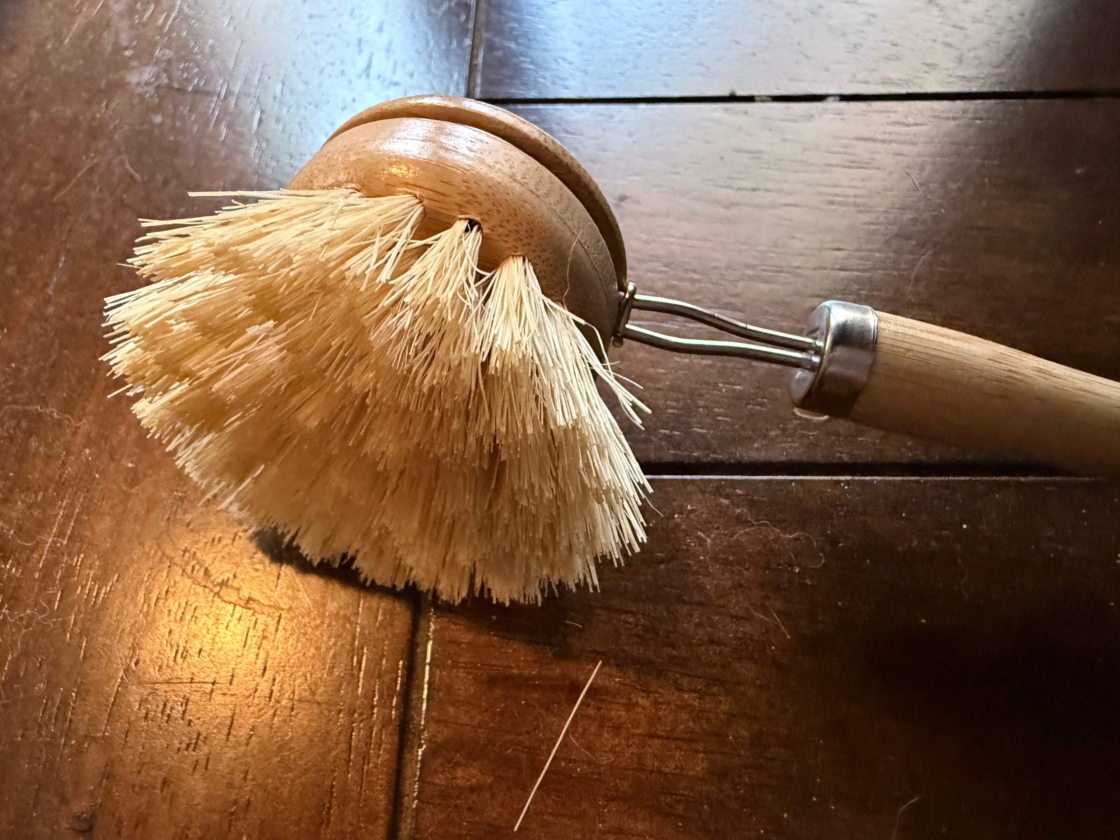 竹製サイザル麻キッチンブラシ